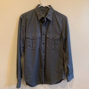 J. Crew tough cotton button down slate blue